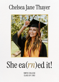 Earned It - Graduation Announcement by Paperless Post