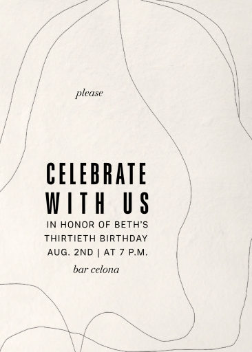 Drifting Lines - Invitation by Kelly Wearstler
