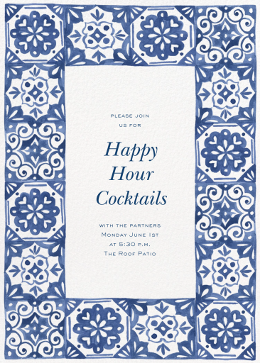 Amalfi Tiles - Happy Hour Invitation by Paperless Post