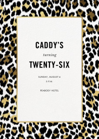 Leopard Border - Birthday Invitation by kate spade new york