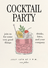 Nightcap - Summer Party Invitation by Martha Stewart