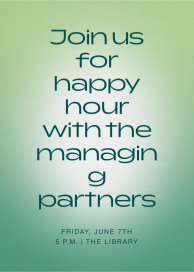 Simply Glowing - Happy Hour Invitation by Paperless Post