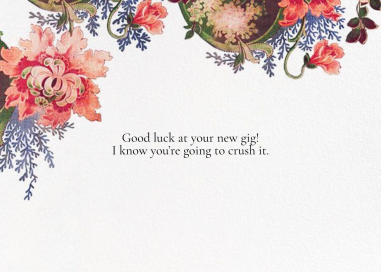 Rose Floral Ikat (Stationery) - Notecard by Oscar de la Renta