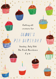 Cupcake Frame - Birthday Invitation by Mr. Boddington's Studio