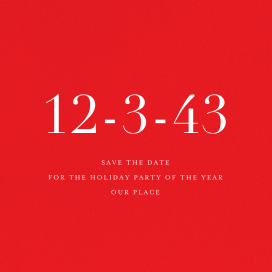 Red - Holiday Save the Date by Paperless Post