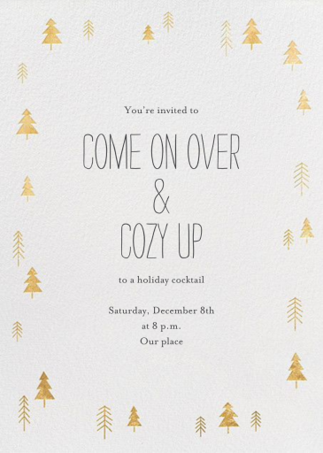 Tiny Town Forest - Winter Party Invitation by Little Cube