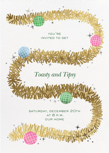 Gold Garland - Holiday Party Invitation by Paperless Post