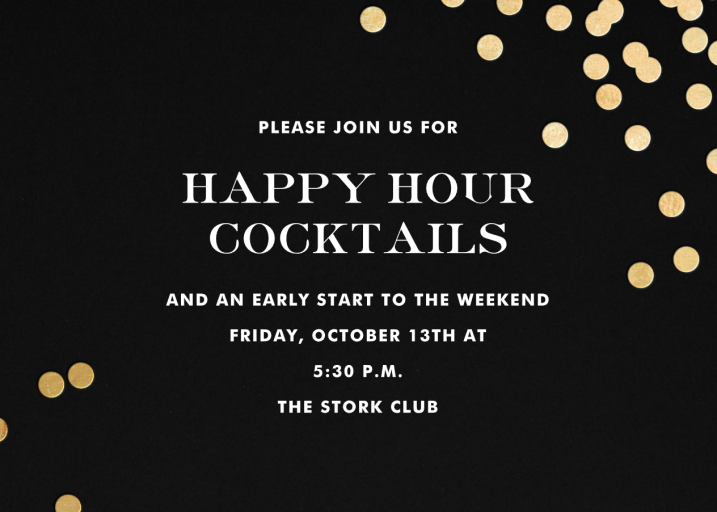 Confetti kate spade new york - Happy Hour Invitation by kate spade new york