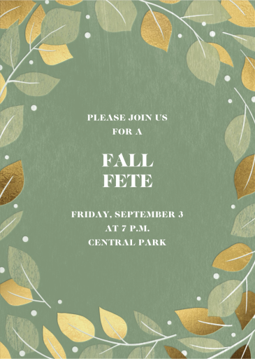 Gathered Leaves - Fall Party Invitation by Paperless Post