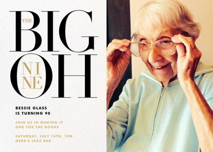 The Number Oh Photo by Paperless Post