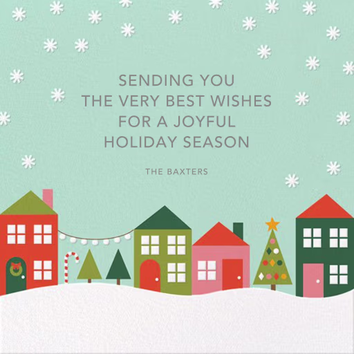 Snowville - Holiday Card by Petit Collage