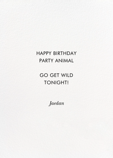 Party Pups - Birthday Card by Rifle Paper Co. - Back