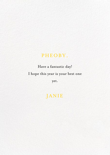 Sunshine (Mr. Boddington's Studio) - Birthday Card by Mr. Boddington's Studio - Back