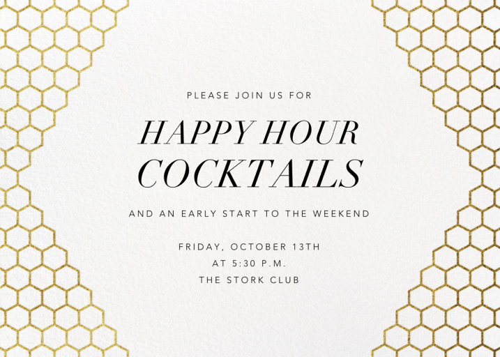Honeycomb Party - Happy Hour Invitation by Paperless Post