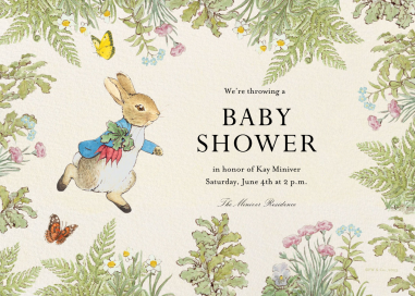 McGregor’s Garden - Baby Shower Invitation by Peter Rabbit