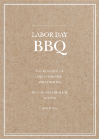 Chipboard Classic - Labor Day Invitation by Sugar Paper