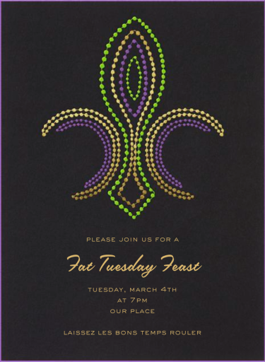 Beaded Fleur de Lis - Invitation by Paperless Post