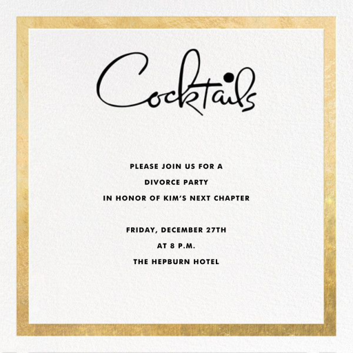 Classic Vintage - Divorce Party Invitation by kate spade new york