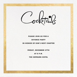 Classic Vintage - Divorce Party Invitation by kate spade new york