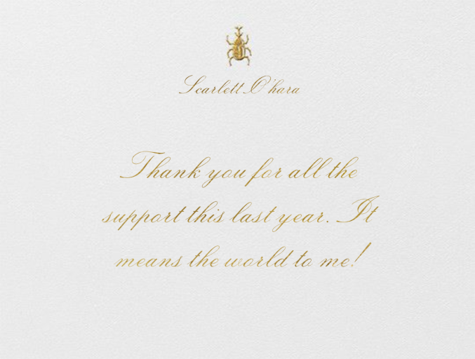 Brass Beatle - Stationery by Oscar de la Renta