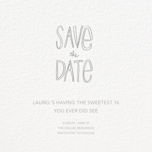 Save The Date Handwriting by Linda and Harriett