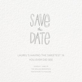Save The Date Handwriting by Linda and Harriett