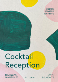 Painted Shapes - Cocktail Party Invitation by Moglea