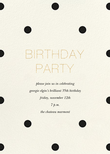 Diadem Dots - Birthday Invitation by Sugar Paper