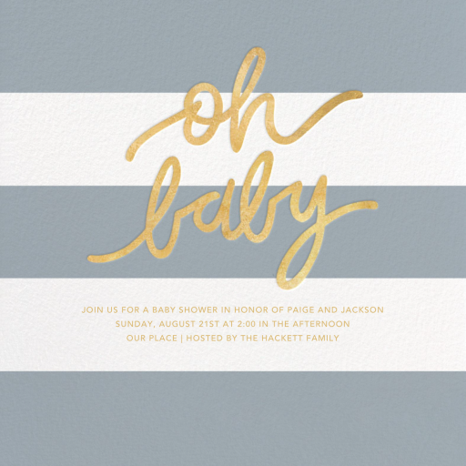 Oh Baby - Baby Shower Invitation by Sugar Paper