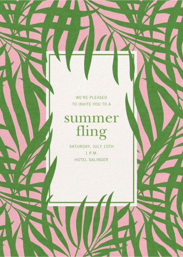 Frond Frame - Summer Party Invitation by kate spade new york