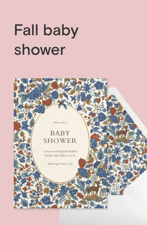 Fall baby shower invitations