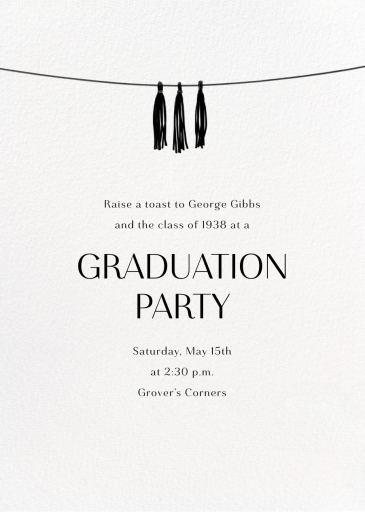 Tasseled II (Photo) - Graduation Party Invitation by Paperless Post - Back
