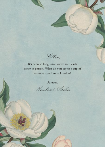 White Peony - Thinking of You Card by John Derian