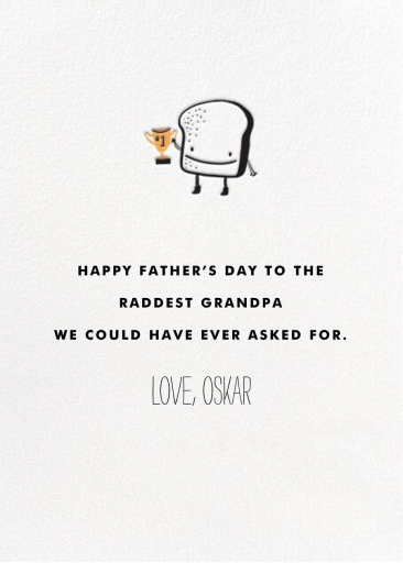 Sliced Bread - Father's Day Card by Hello!Lucky - Back