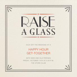 Raise a Glass - Happy Hour Invitation by Crate & Barrel