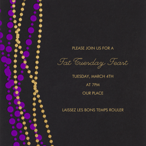 Mardi Gras Beads - Mardi Gras Invitation by Paperless Post