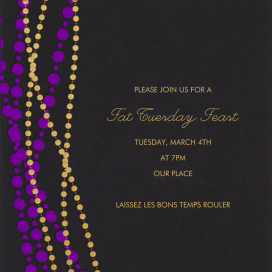 Mardi Gras Beads - Invitation by Paperless Post