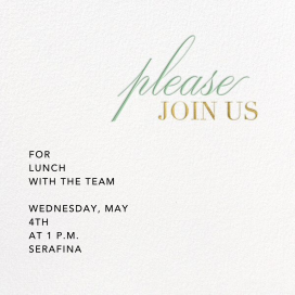 Please Join Us - Breakfast/Lunch Invitation by Paperless Post