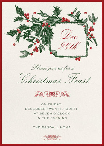 Holly Stamp - Invitation by Bernard Maisner