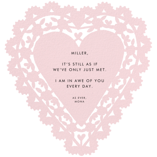 Valentine’s Day Doily (Double-sided) - Valentine's Day Card by Rifle Paper Co. - Back