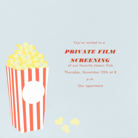 Bucket of Popcorn - Viewing Party Invitation by Paperless Post
