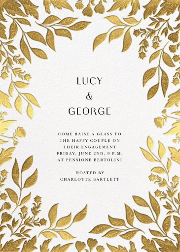 Golden Forest - Engagement Party Invitation by Paperless Post