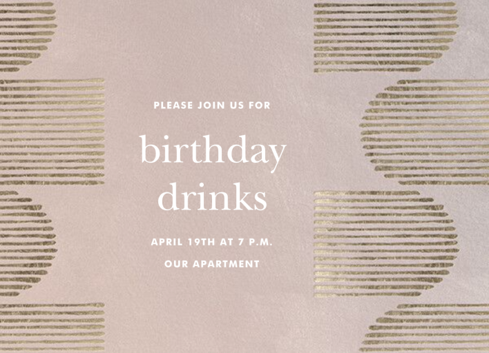 Inlay - Birthday Invitation by Kelly Wearstler