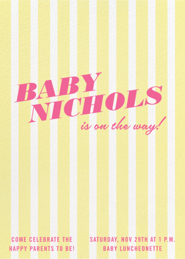 Pajama Stripes - Baby Shower Invitation by Paperless Post