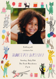 Fantastic Felines Photo - Birthday Invitation by Mr. Boddington's Studio