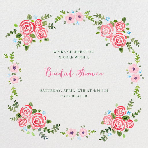 Rose Garland - Greeting Card by Paperless Post