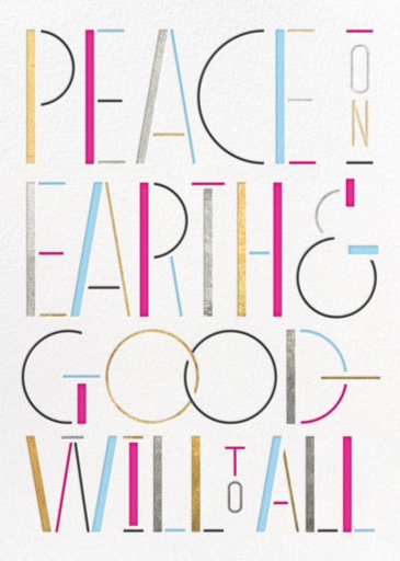 Peace Moderne - New Year's Card by Paperless Post