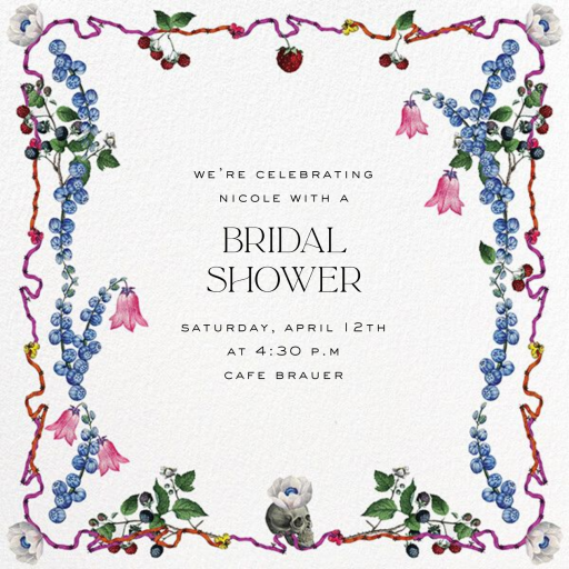 Wild Berries - Bridal Shower Invitation by Stephanie Fishwick