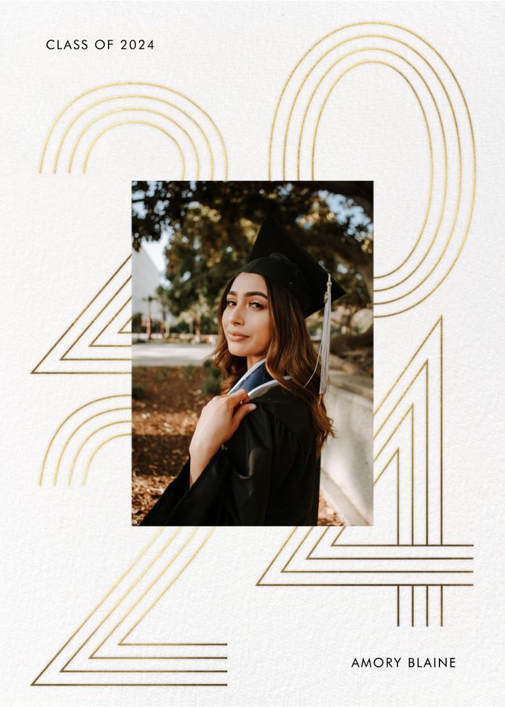 Lined Up (Photo) Graduation Invitation Send online instantly RSVP