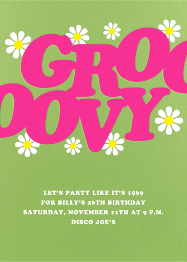 That’s Groovy, Baby - Birthday Invitation by Paperless Post